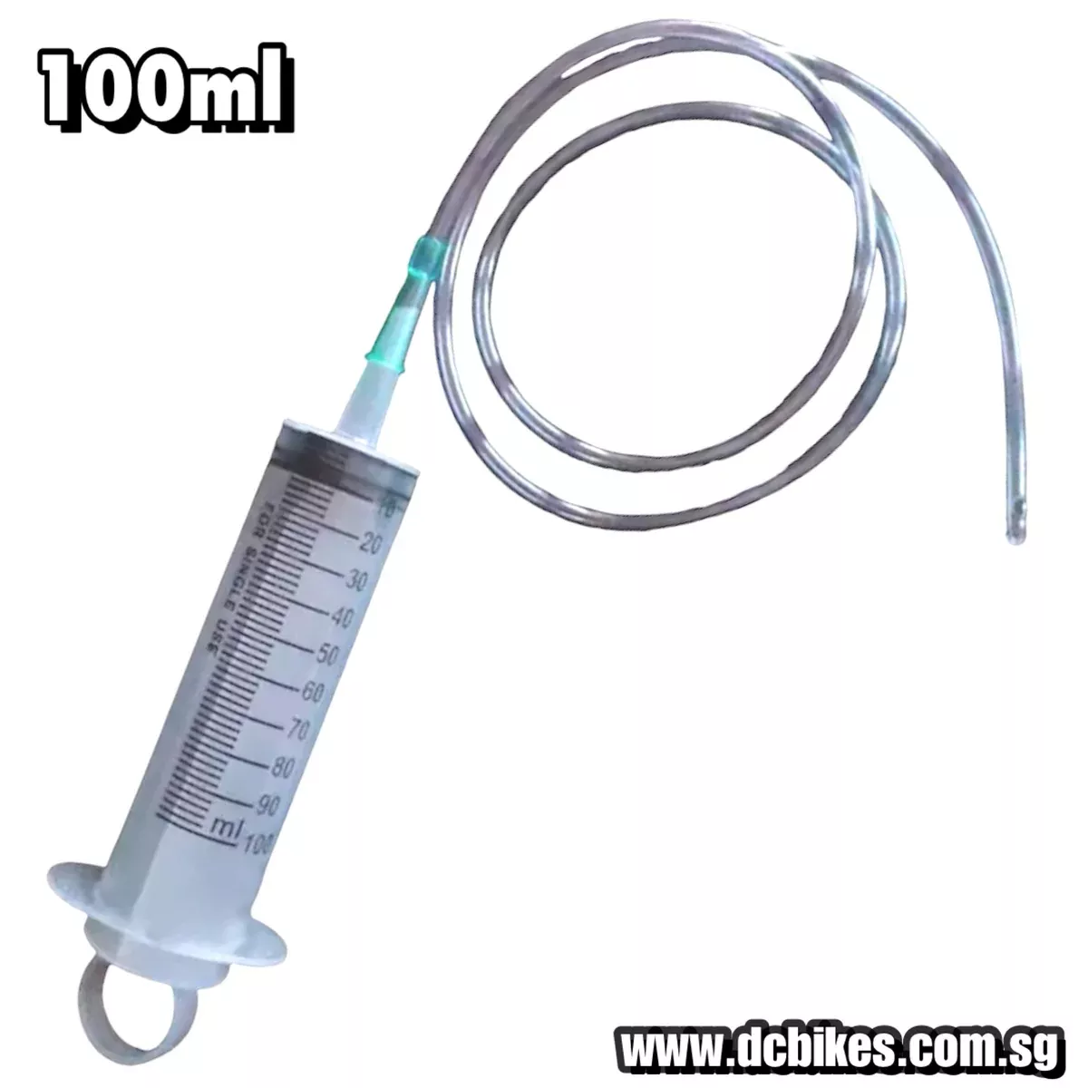 100ml Plastic Syringe With 80cm Clear Tube Kit Set For Injector Measuring Bleed Kit
