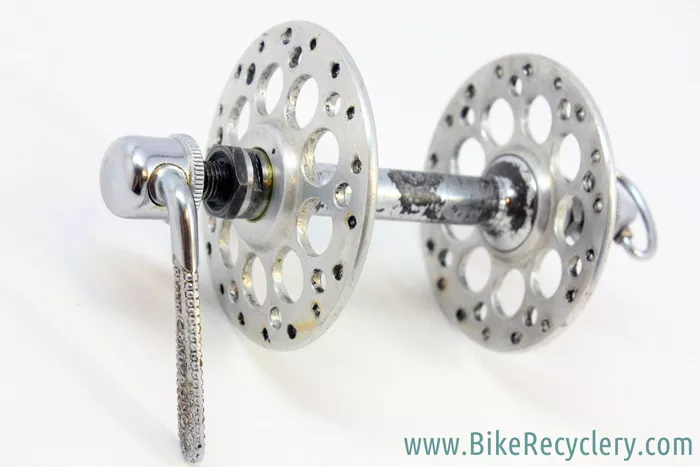 1950's Campagnolo Gran Sport High Flange Front Hub: 3-Piece, Open-C QR Skewer, 36H