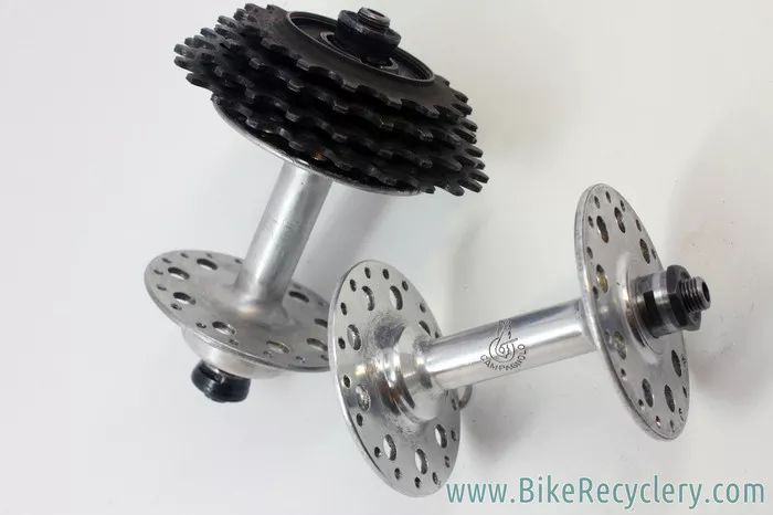 1962 Campagnolo Sportman Hub Set: High Flange - Round Holes - Non-Pressed - 36H - RARE