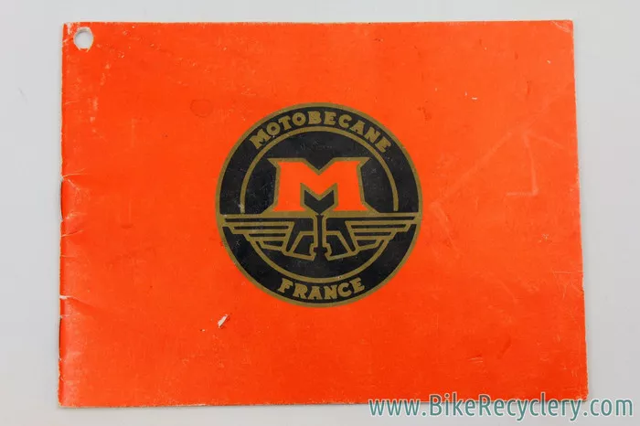 1970's Motobecane Owner's Manual: English - Red Cover