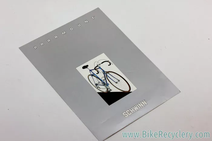 1979 Schwinn Paramount Catalog:Last Year of Chicago Paramount!RARE! (mint)