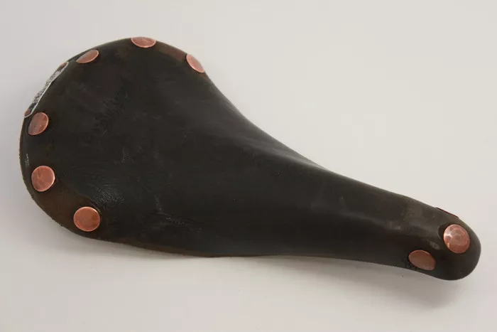 1980's Brooks Professional Special Pre-Softened Saddle: Large Copper Rivets Antique Brown