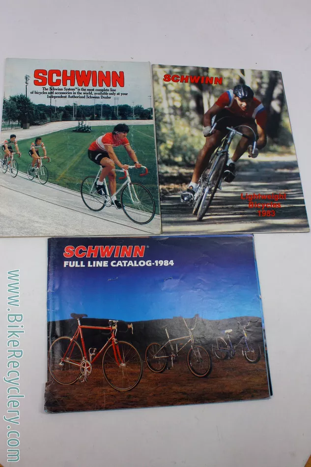 1980's Schwinn Consumer Catalog Set: 1982 / 1983 / 1984