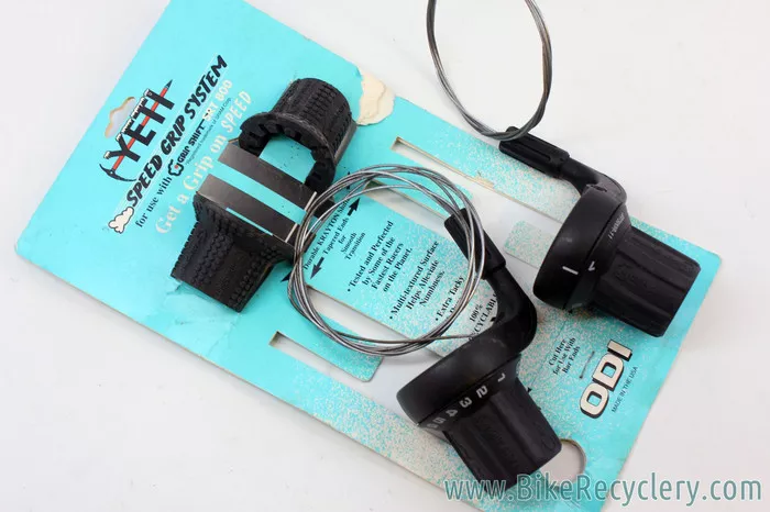 1990's GripShift SRT-500 Shifters & Extra NOS SRT 800 Grips on Yeti Card (Near Mint)