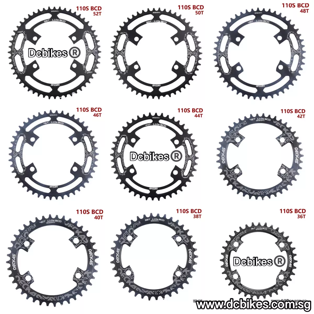 4 Hole 110BCD Cyclocross CX Road Foldie Narrow Wide Chain Ring