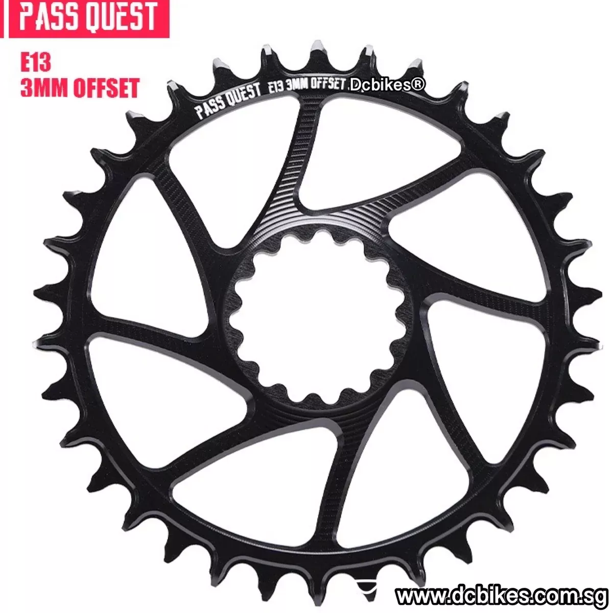 Direct Mount Boost 3mm Round Chain Ring For E*THIRTEEN - E13 Guidering Crank