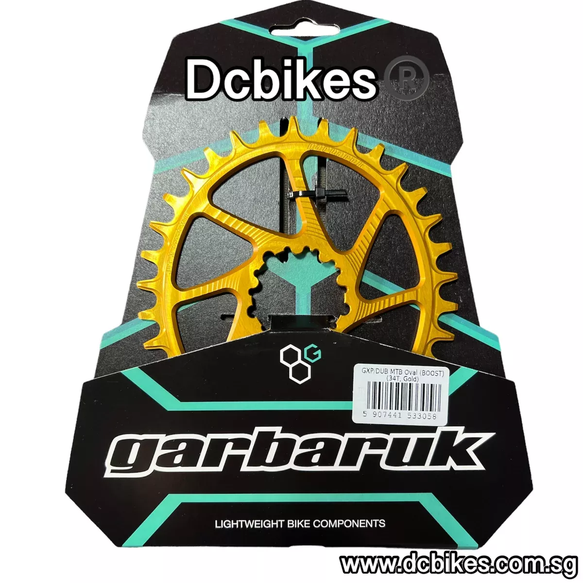 Garbaruk 34T Gold Boost 3mm GXP | DUB Oval Chain Ring