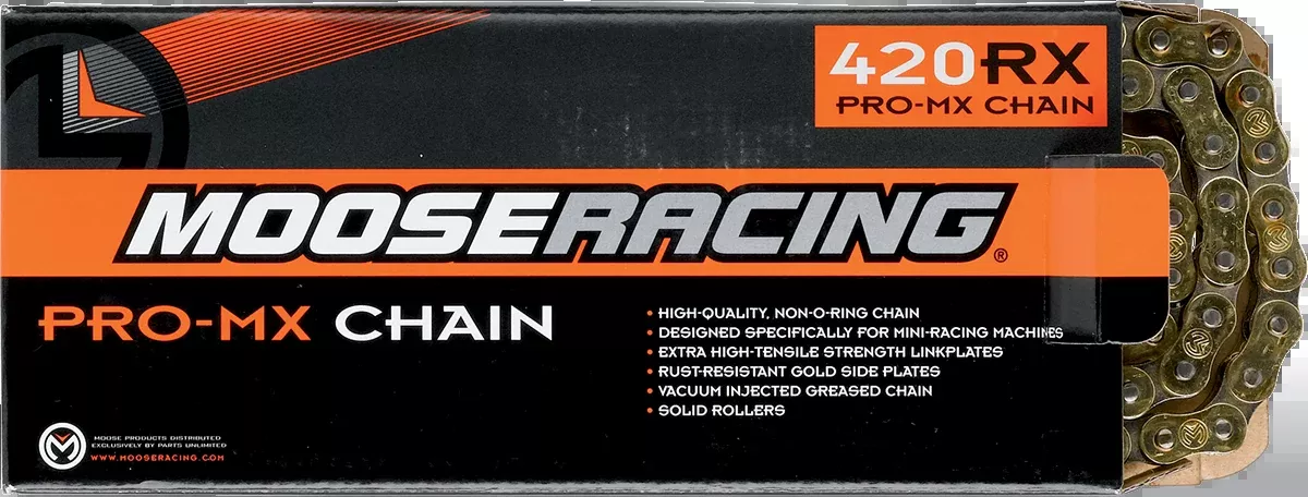 MOOSE RACING 420 RXP Pro-MX Chain - Gold - Master Link M576-00-01