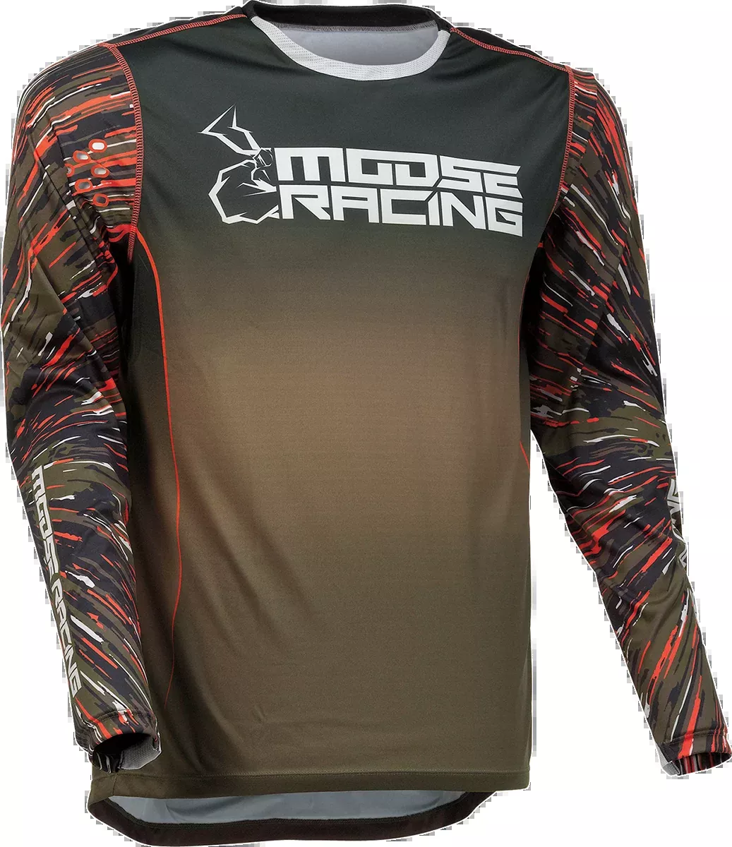 MOOSE RACING Agroid Jersey - Olive/Orange - XL 2910-6985