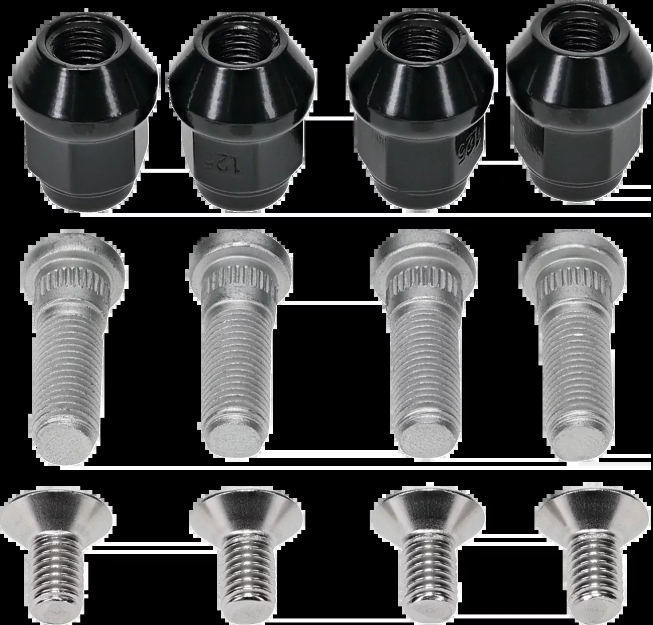 MOOSE RACING Wheel Stud/Nut Kit - Front/Rear - Can Am 85-1144