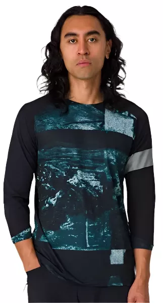 Rapha Men’s Printed Trail 3/4 Sleeve Jersey