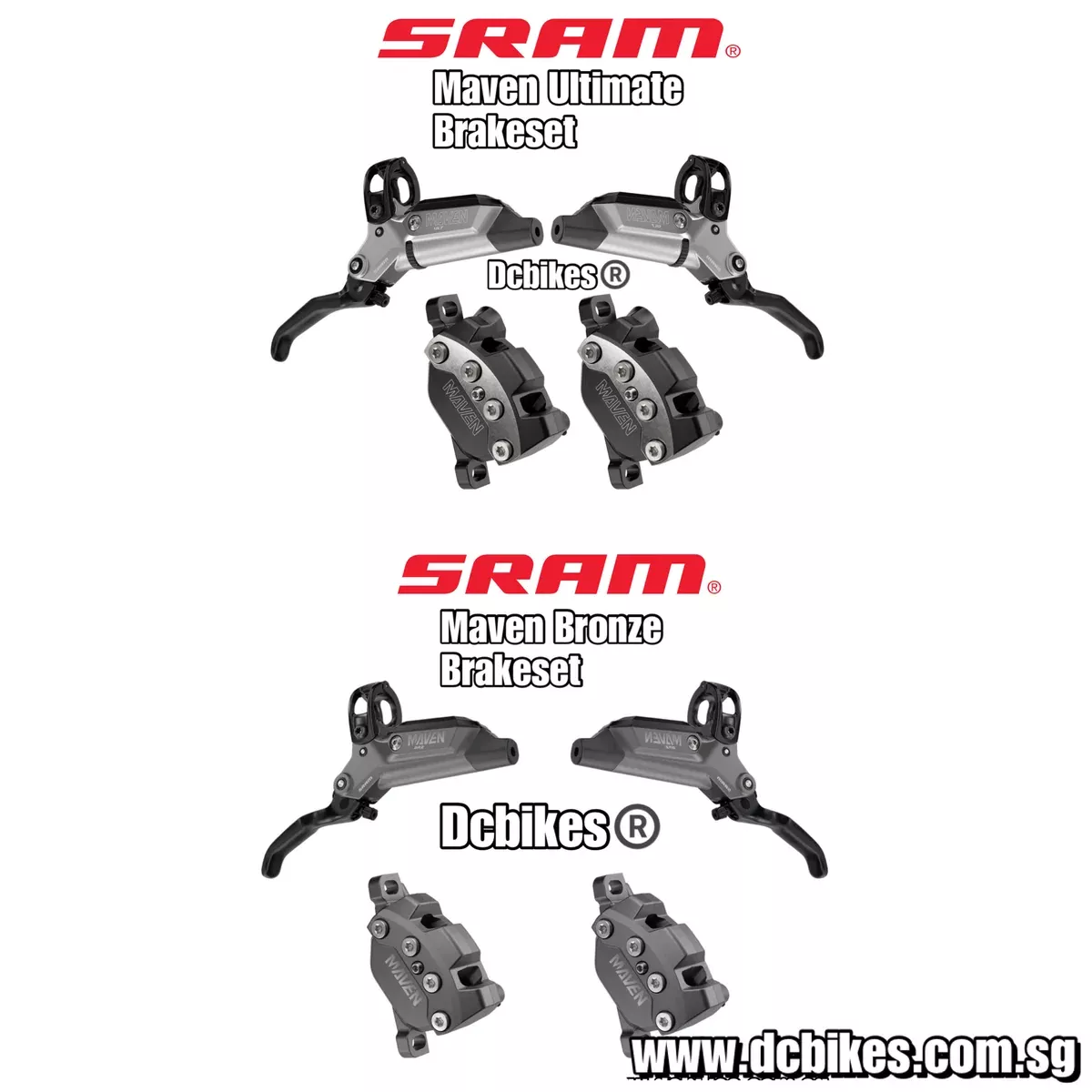 Sram Maven Bronze | Ultimate Hydraulic 4 Pistons Bicycle Brakeset (Left & Right)