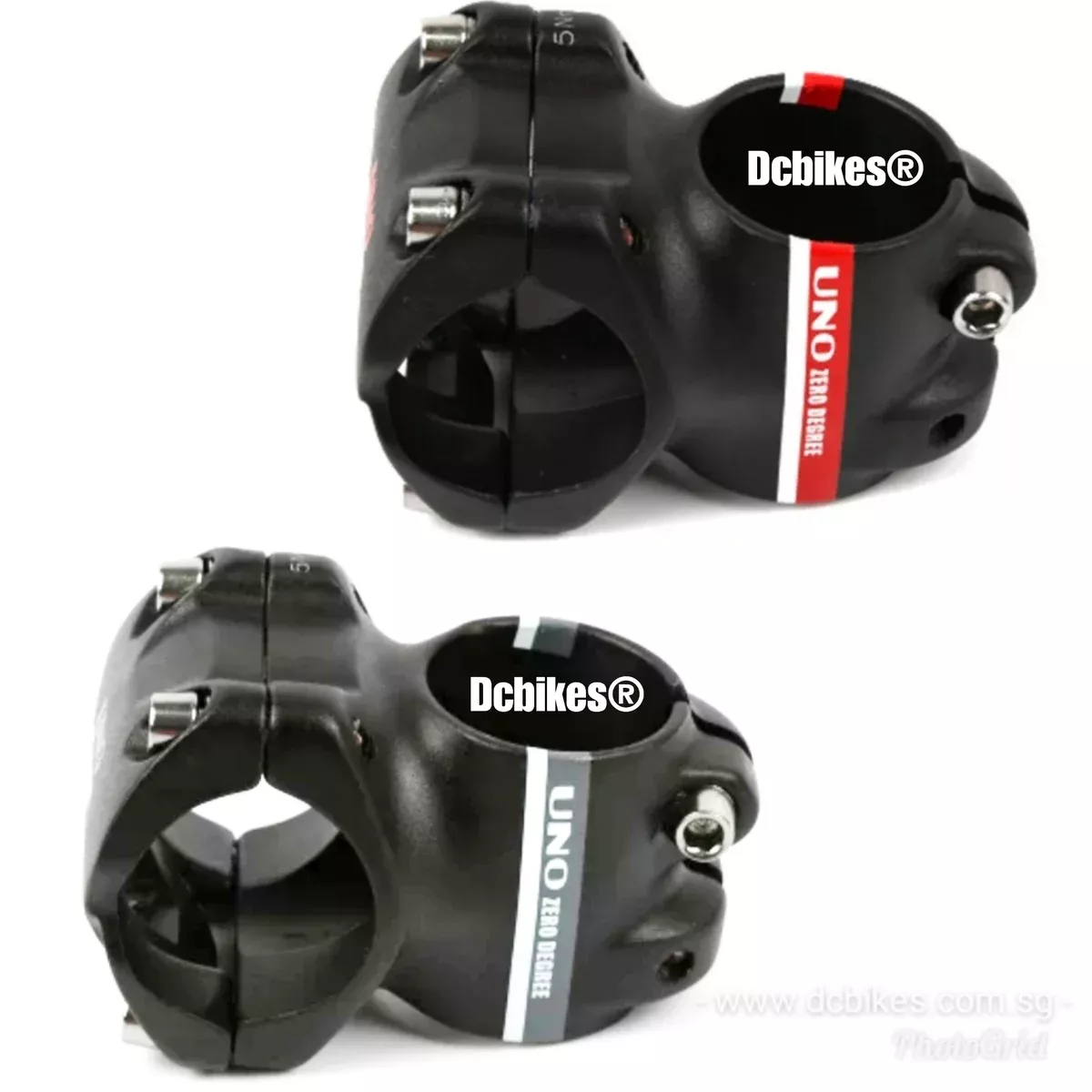 UNO 35mm Alloy 0 Degree AM MTB Red Black Bicycle Stem 31.8mm