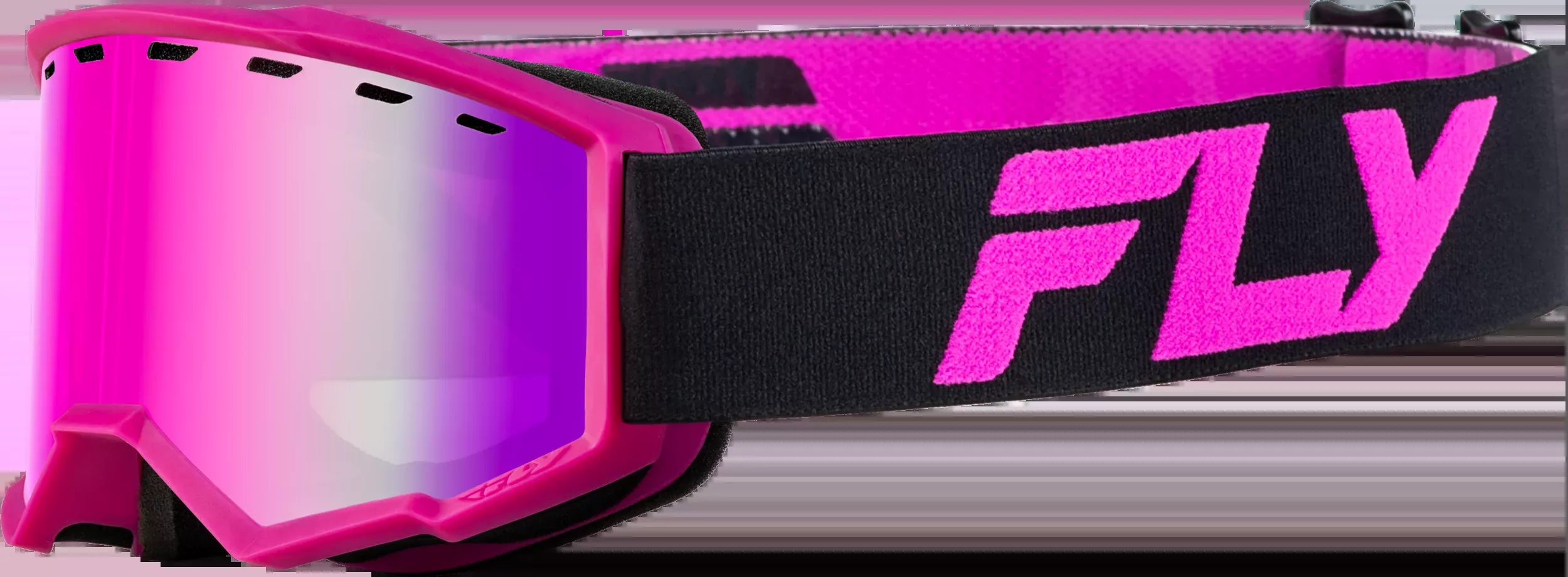 Yth Focus Snow Goggle Blk/Pink W/ Pink Mirror/Rose Lens