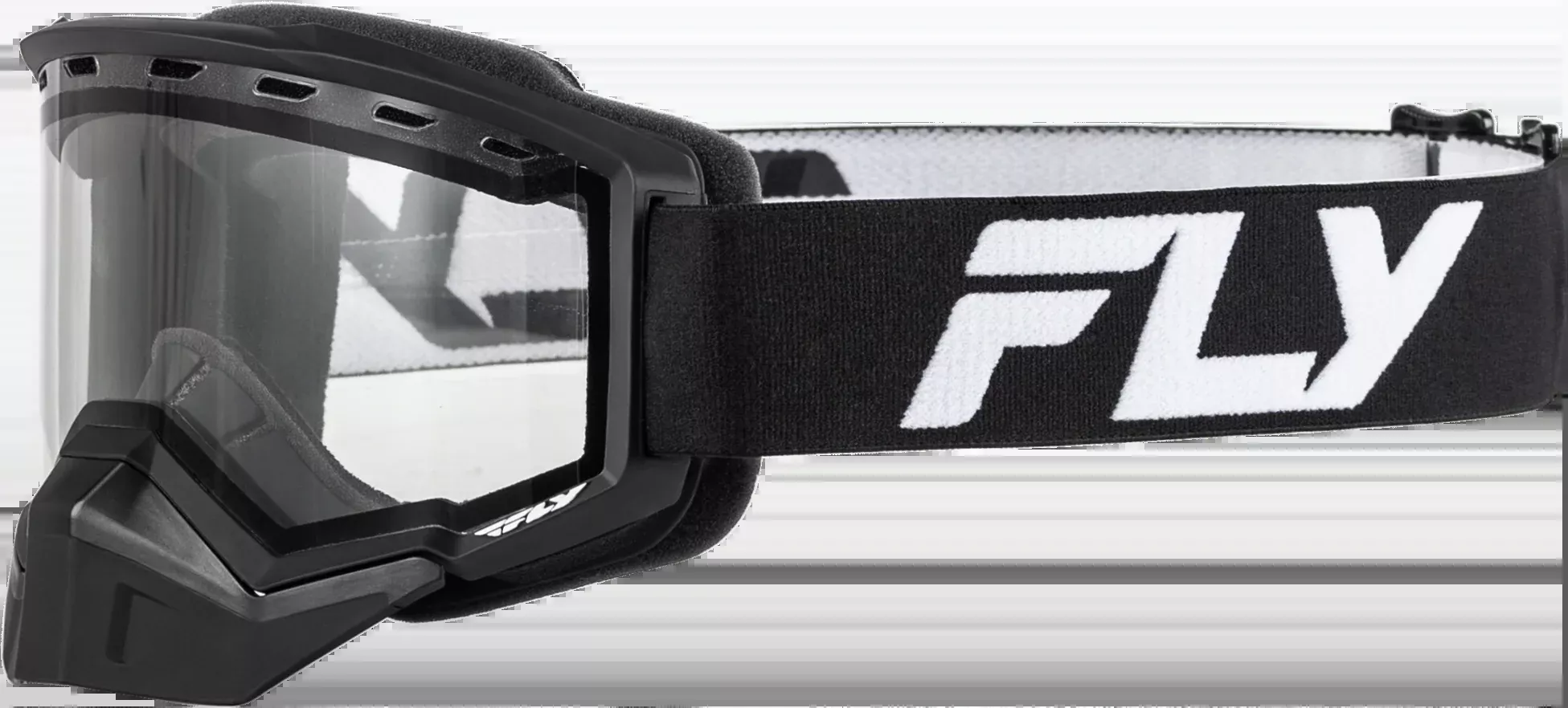 Yth Focus Snow Goggle Blk/Wht W/ Clear Lens