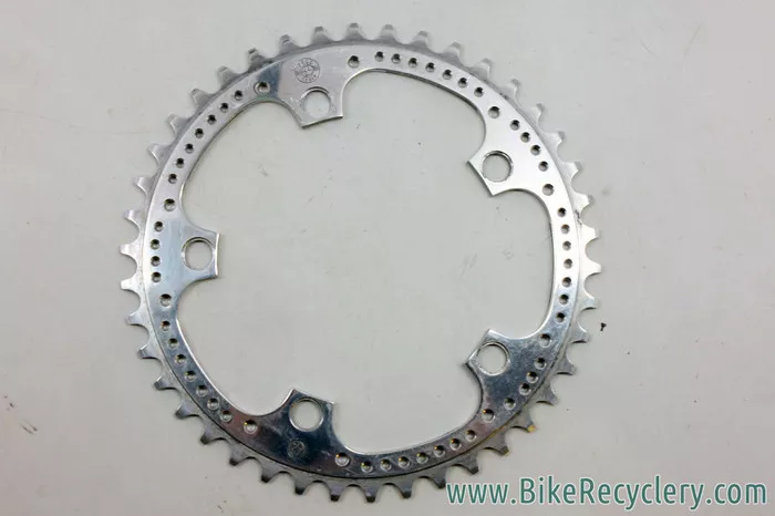 Zeus 2000 / Supercronos Drilled Chainring: 42t x 119mm BCD - Silver Ano