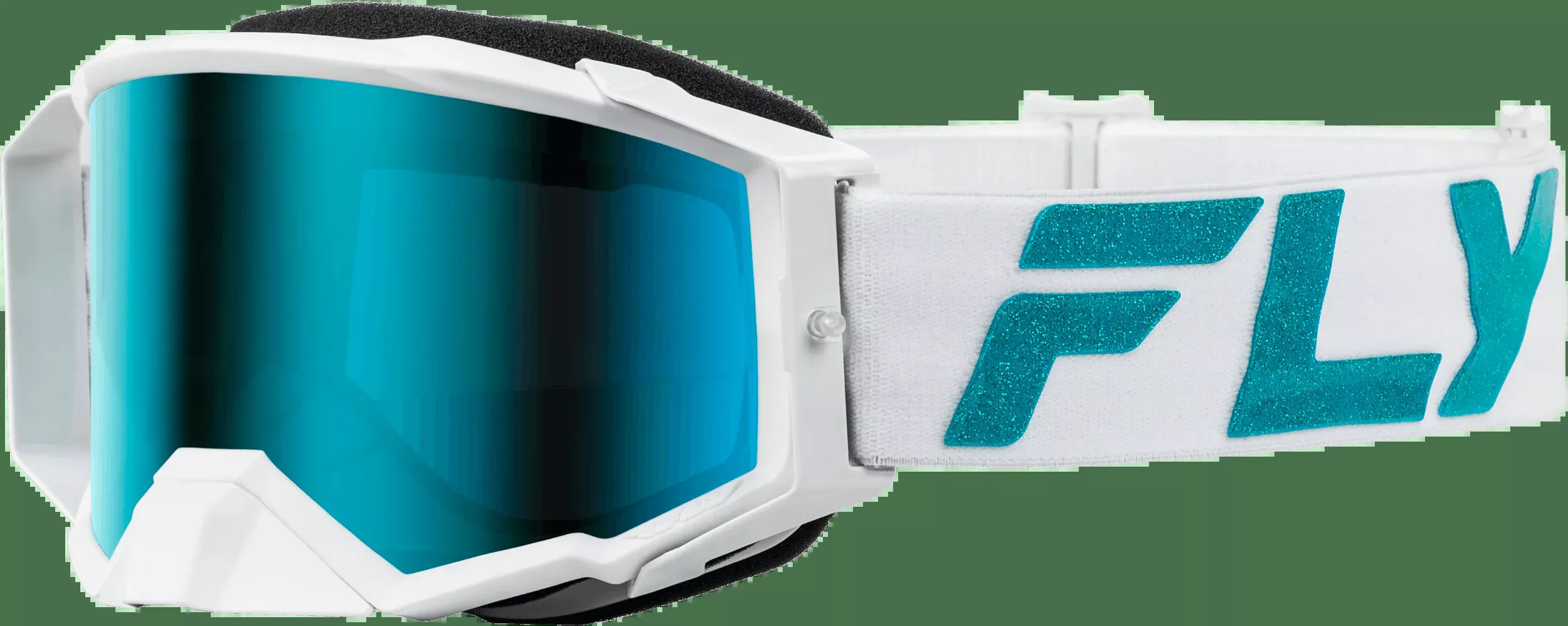 Zone Elite Goggle White/Teal W/ Blue/Teal Mir/Sky Blue Lens