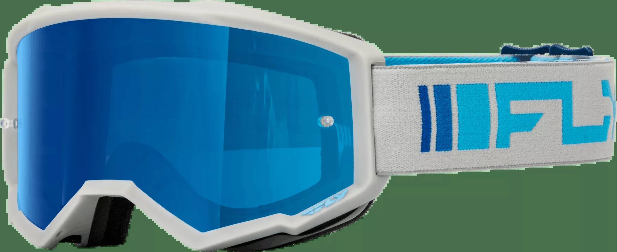 Zone Goggle Silver/Blue W/ Dark Blue Mirror/Smoke Lens