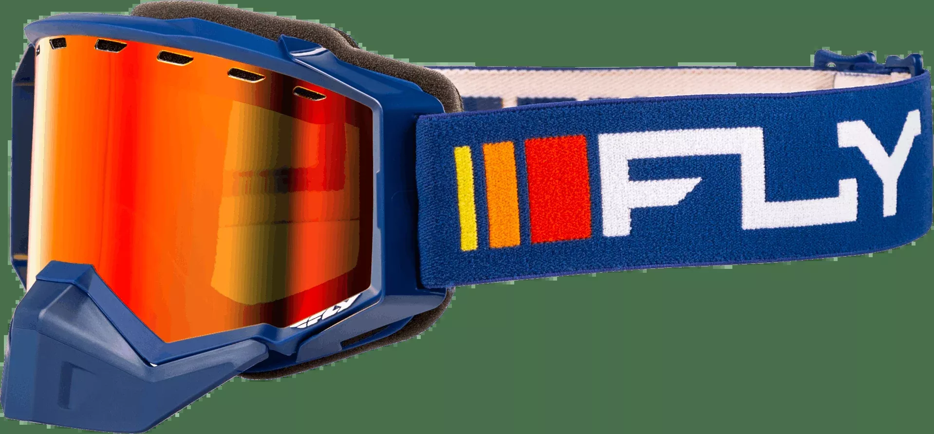 Zone Snow Goggle Navy/White W/ Red Mirror/Amber Lens