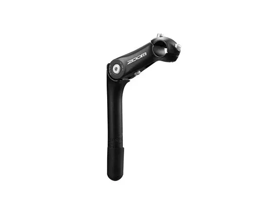 Zoom Quick Comfort 80-150 Degree Adjustable 90mm Stem 22.2-24tpi Quill Aluminum Black